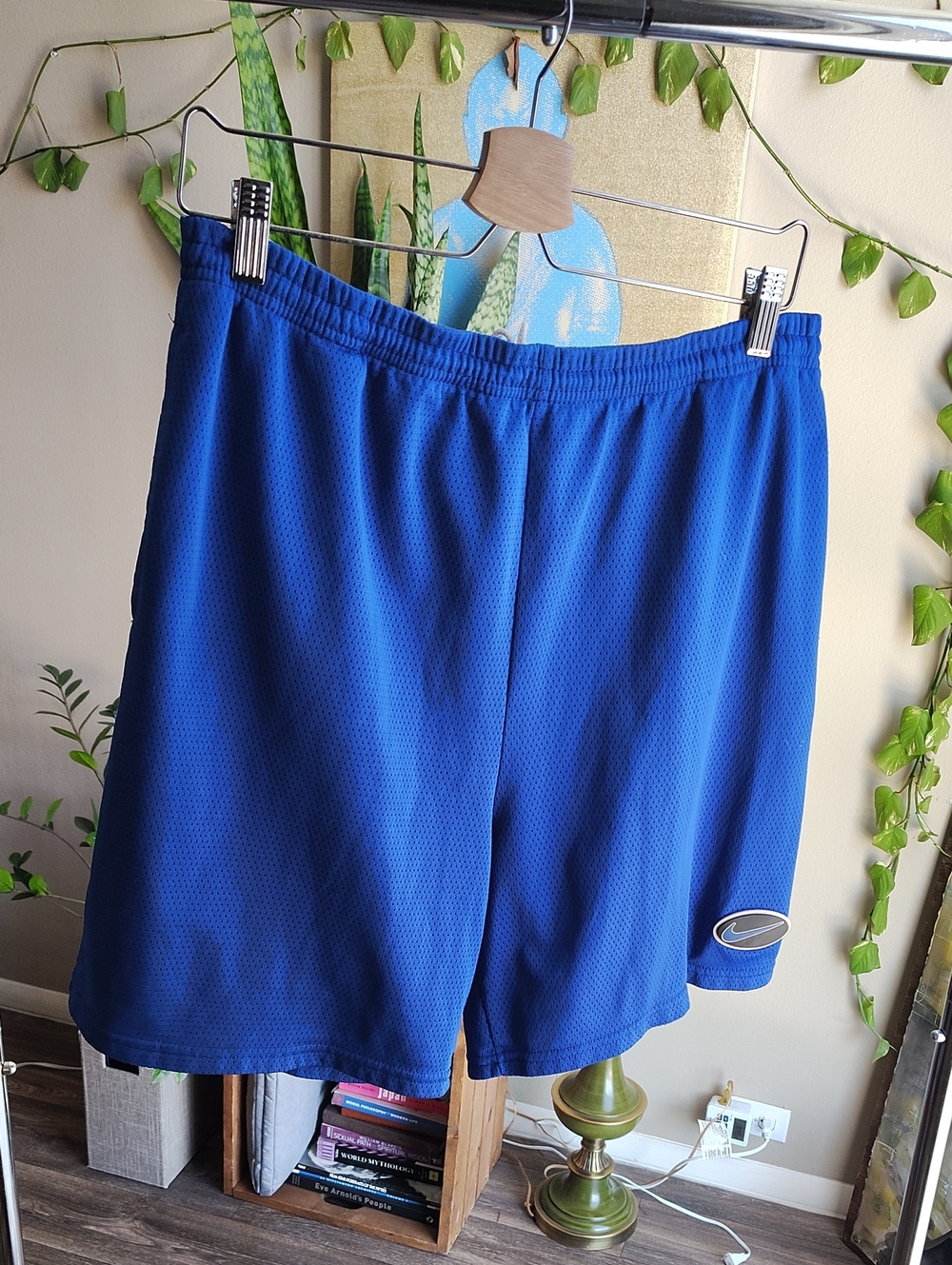 Vintage Nike Men’s Athletic Royal Blue Mesh Shorts